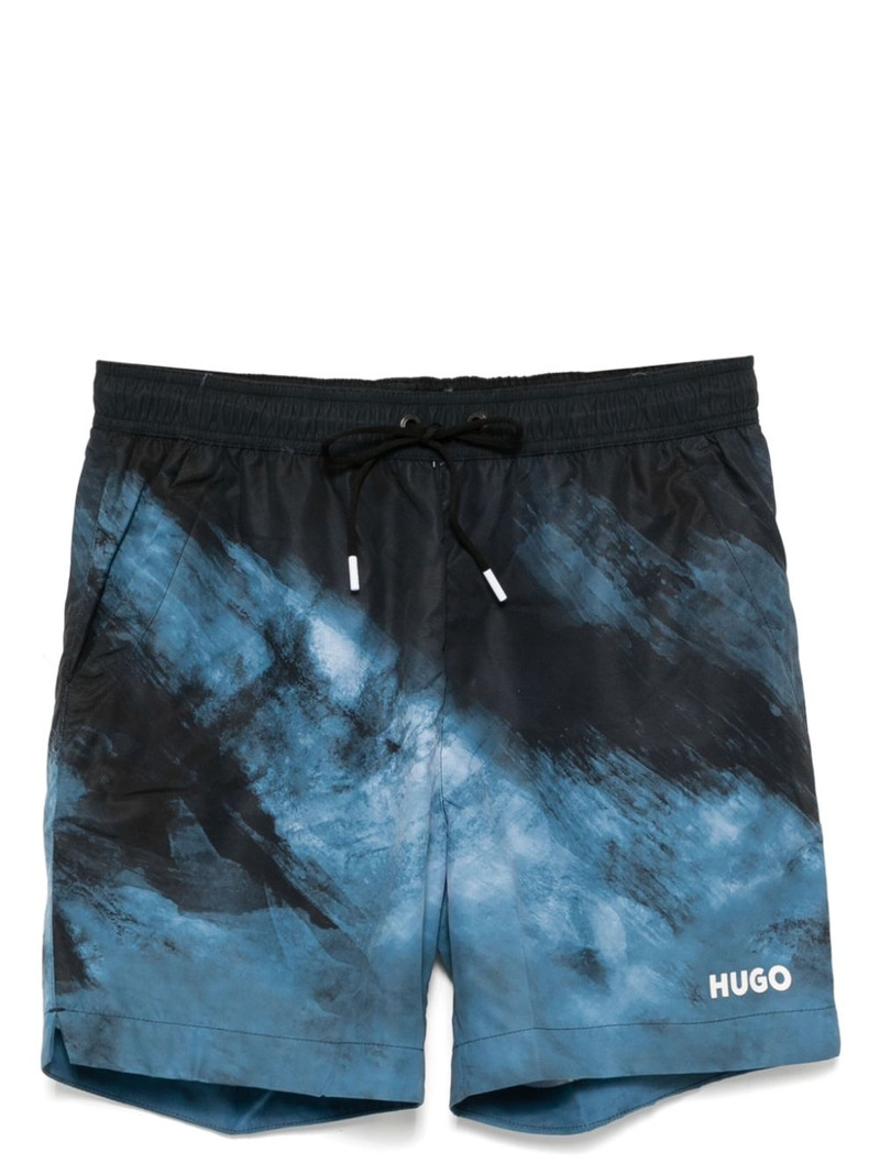 graphic print swim shorts 1