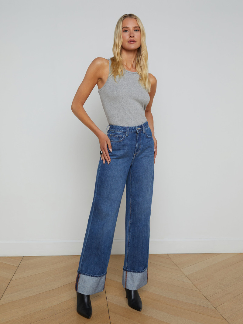L'AGENCE Miley Cuffed Wide-Leg Jean outlook