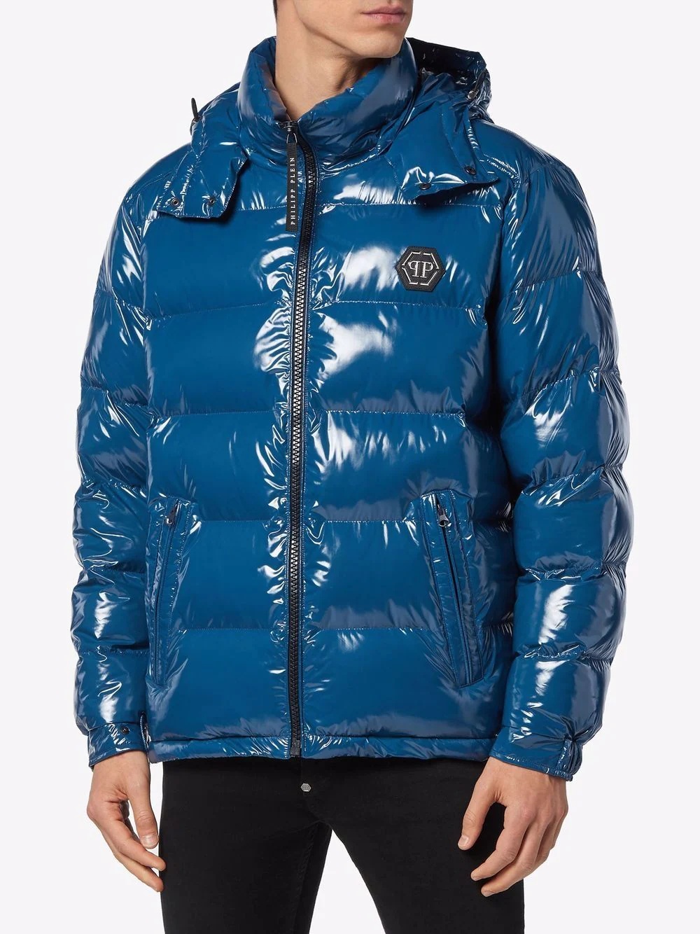 high-shine padded jacket - 3