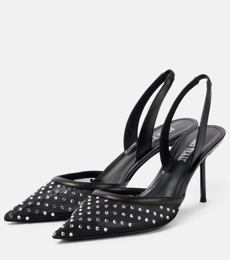 crystal-embellished slingback 펌프 4