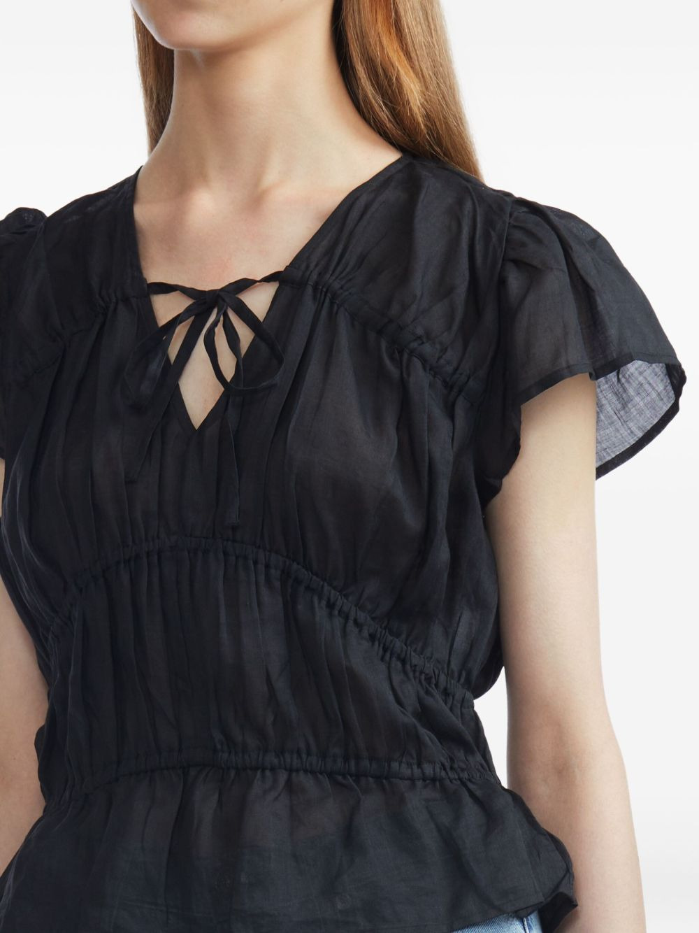 ties smocked top - 5