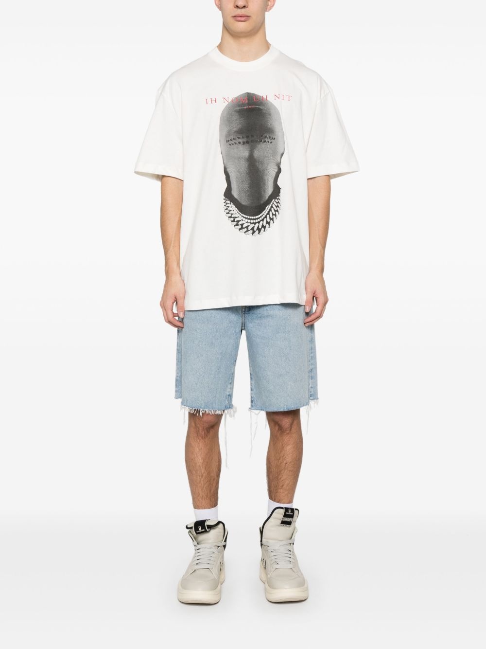 mask-print T-shirt - 2