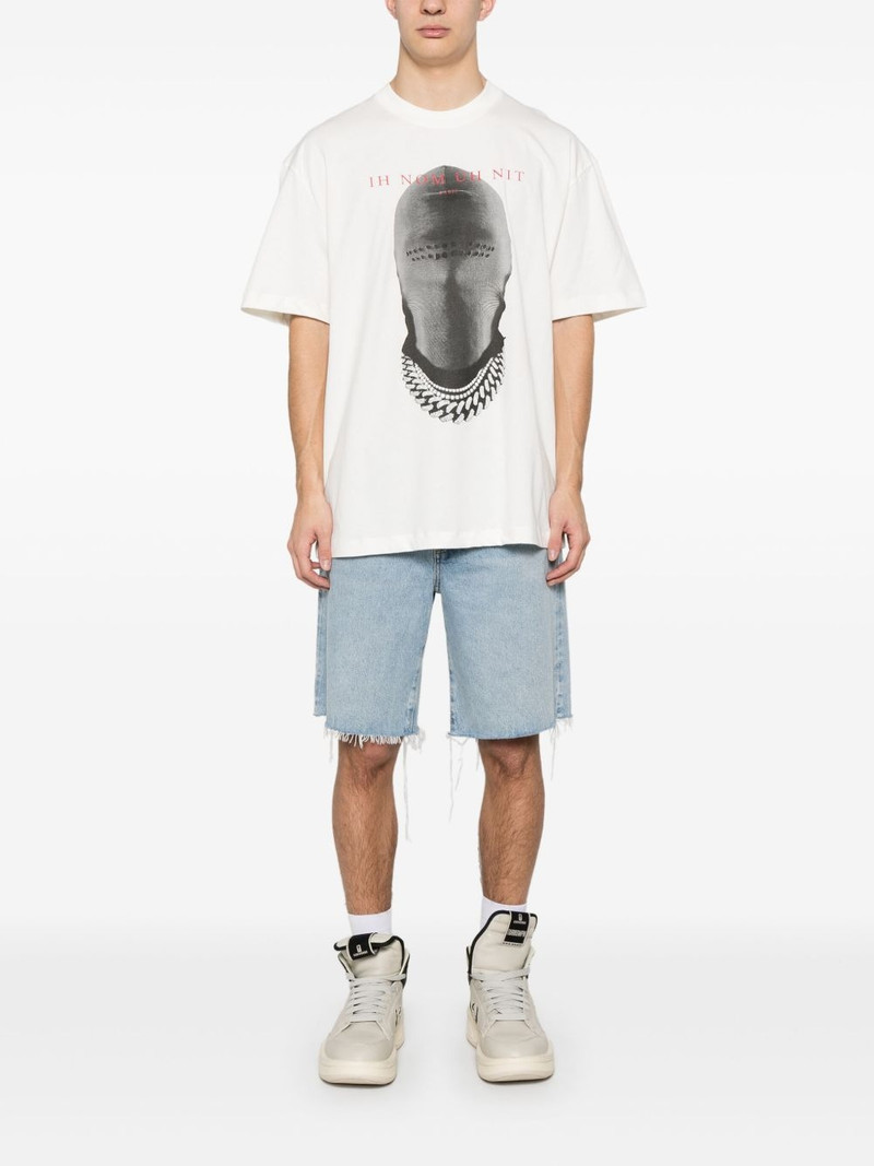 ih nom uh nit mask-print T-shirt outlook
