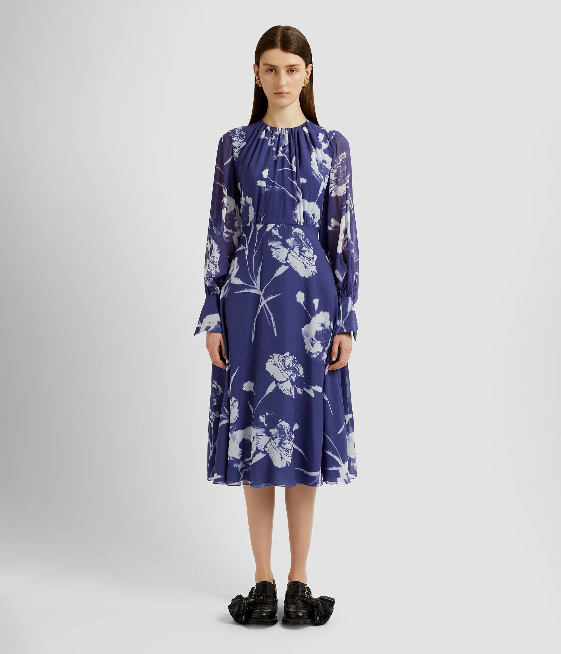 LONG SLEEVE MIDI DRESS - 2