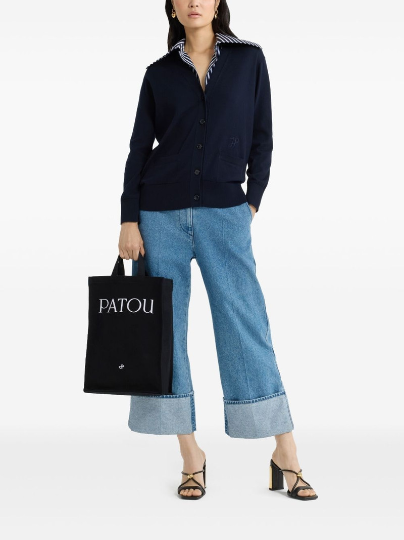 PATOU Trompe l'Oeil cotton cardigan outlook