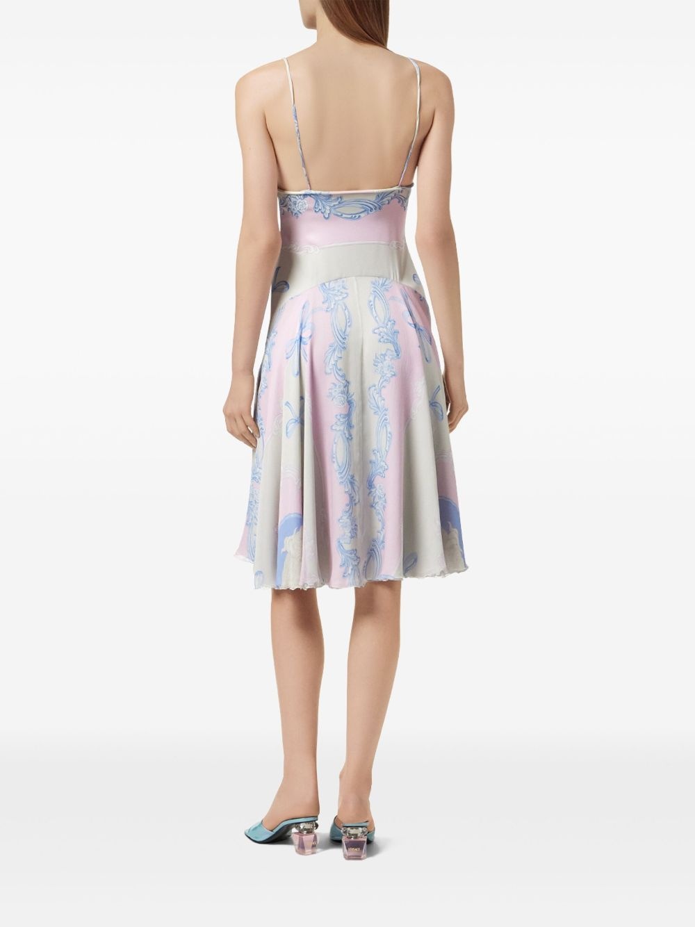 Cameo silk midi dress - 4