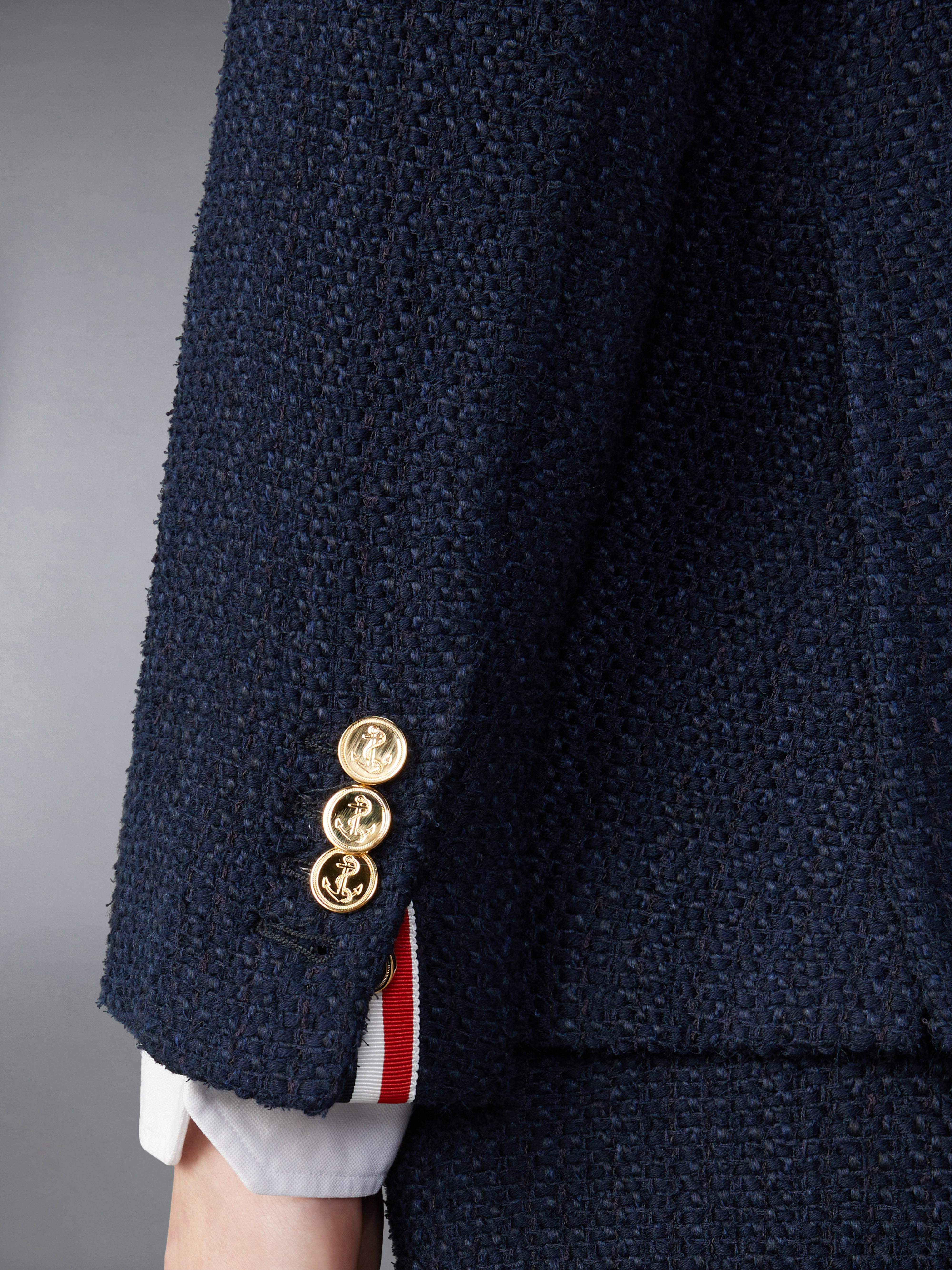 RWB-striped tweed shirt jacket - 6