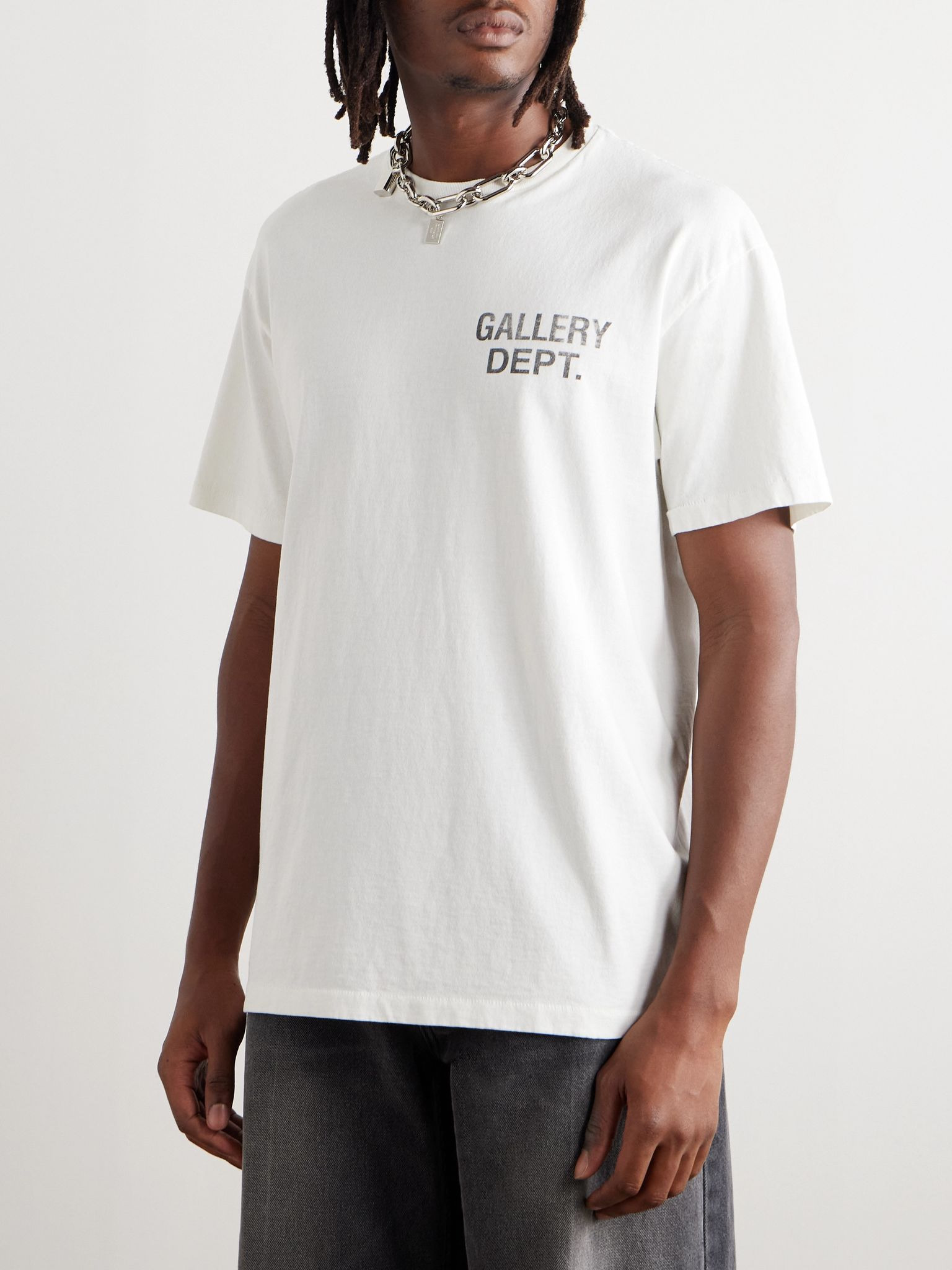 Vintage Souvenir Logo-Print Cotton-Jersey T-Shirt White - 3