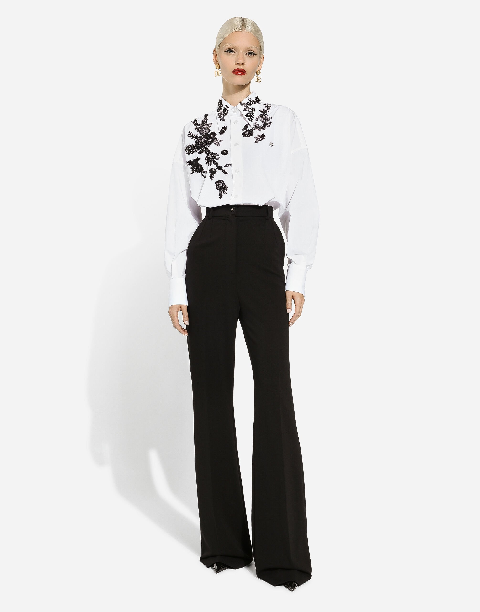 Dolce & Gabbana Flared jersey Milano rib pants | REVERSIBLE