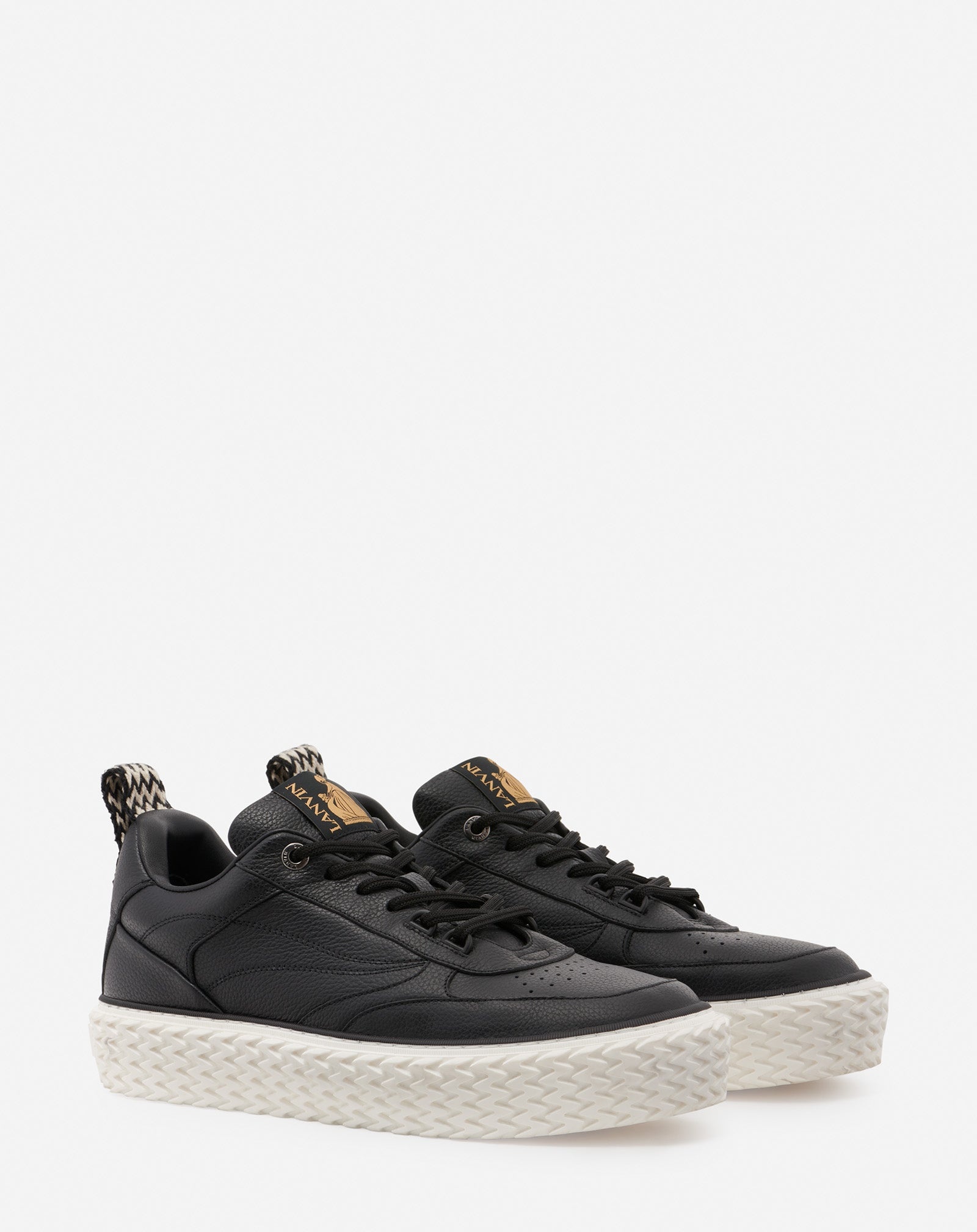CURBIES LOW-TOP SNEAKERS IN GRAINED LEATHER - 2