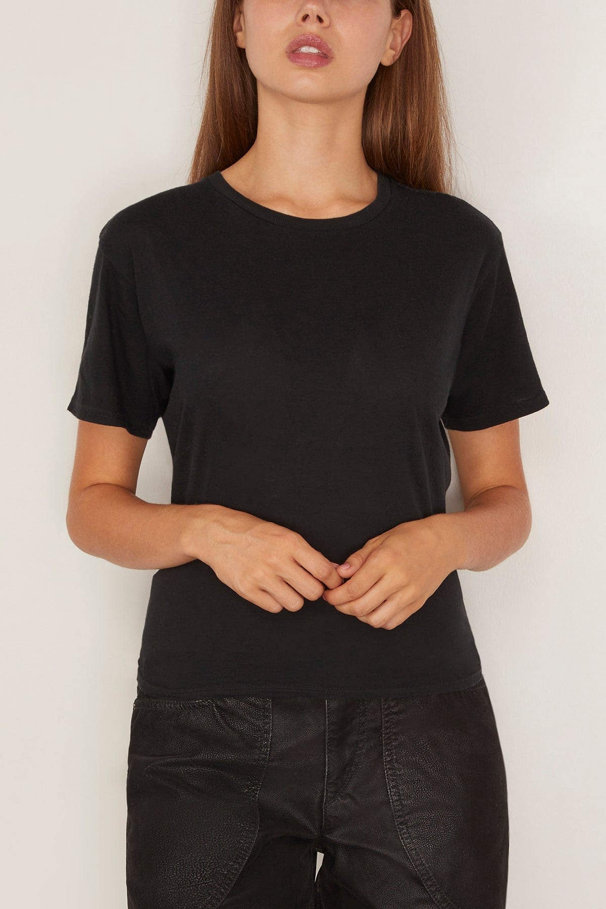 Tight Waist Tee in Black - 3