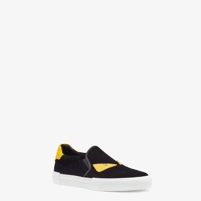 FENDI Slip-on in black leather outlook