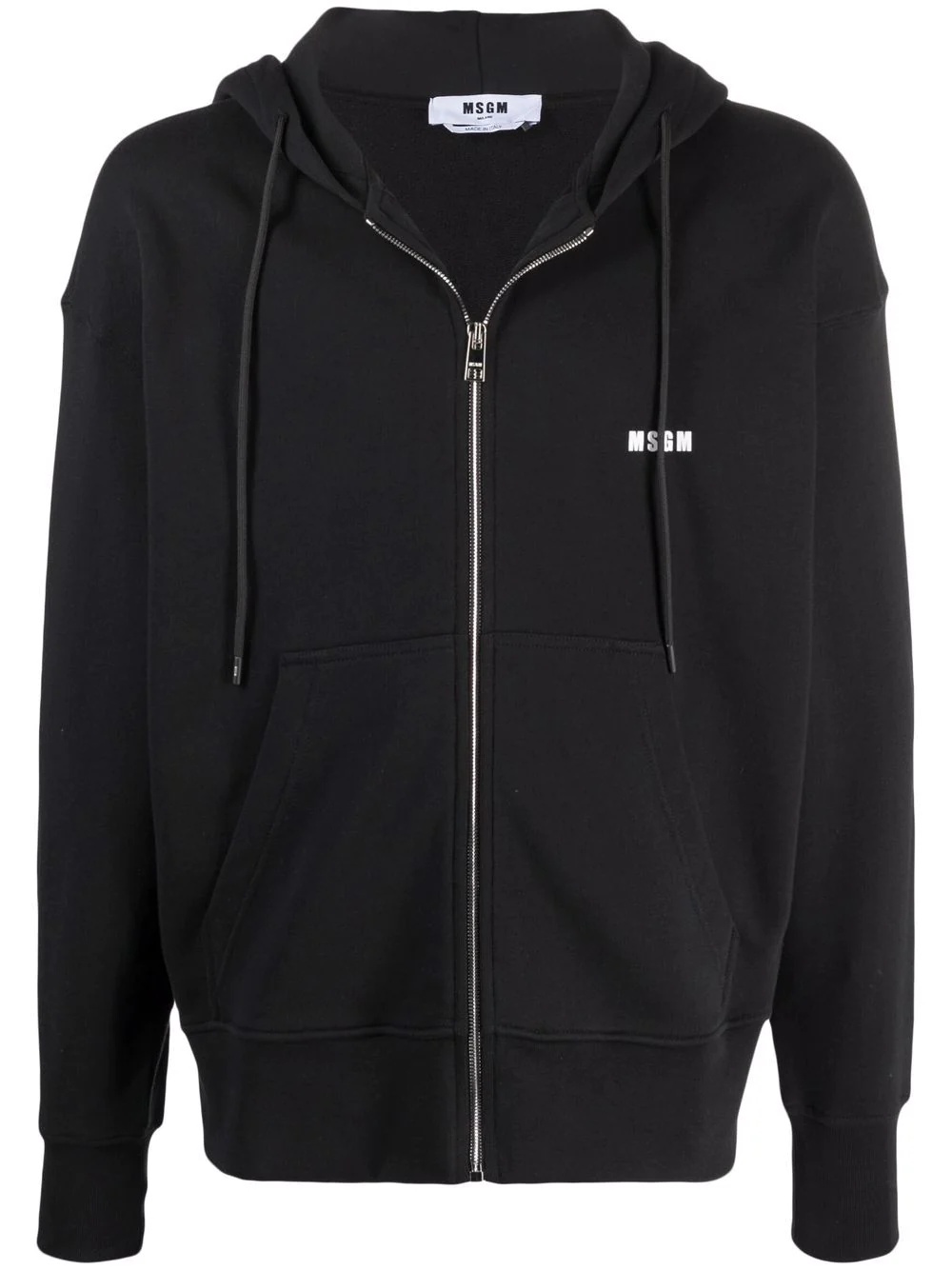 logo print zip-up hoodie - 1