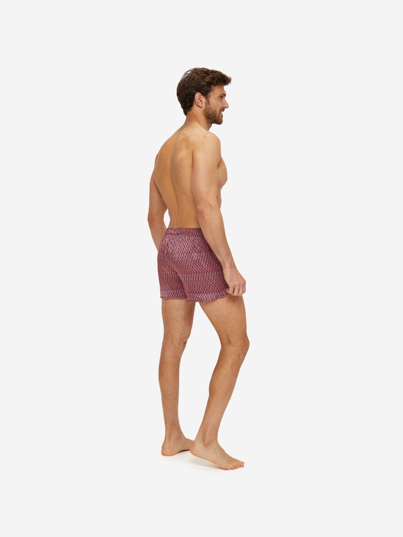 Men's Modern Fit Boxers Brindisi 76 Silk Satin Navy - 4