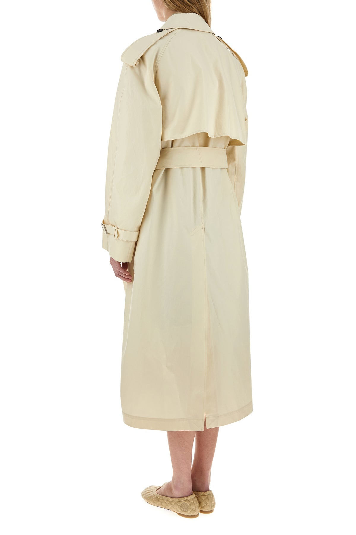 Ivory gabardine trench coat - 4