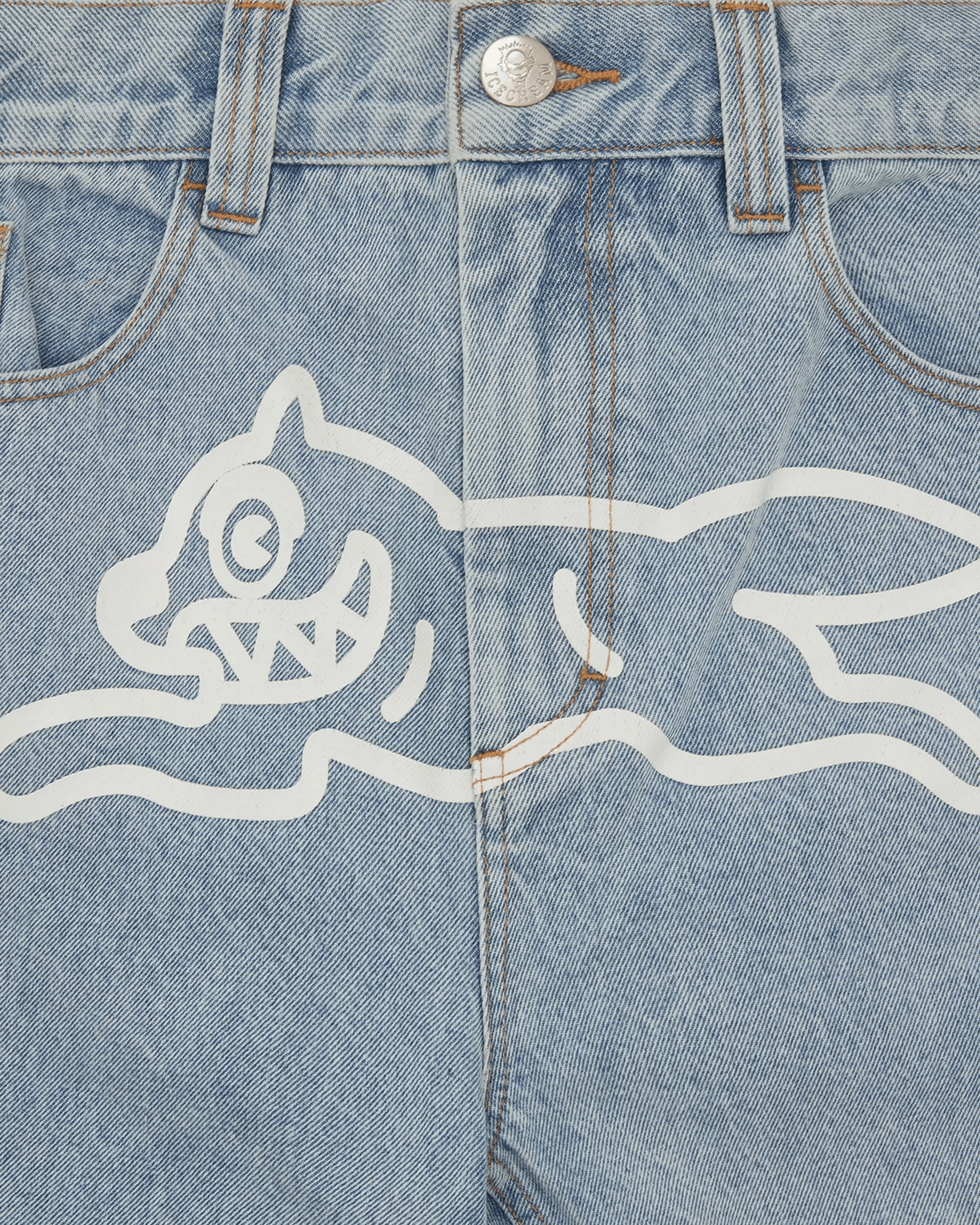 RUNNING DOG DOUBLE SCOOP DENIM PANT - 7
