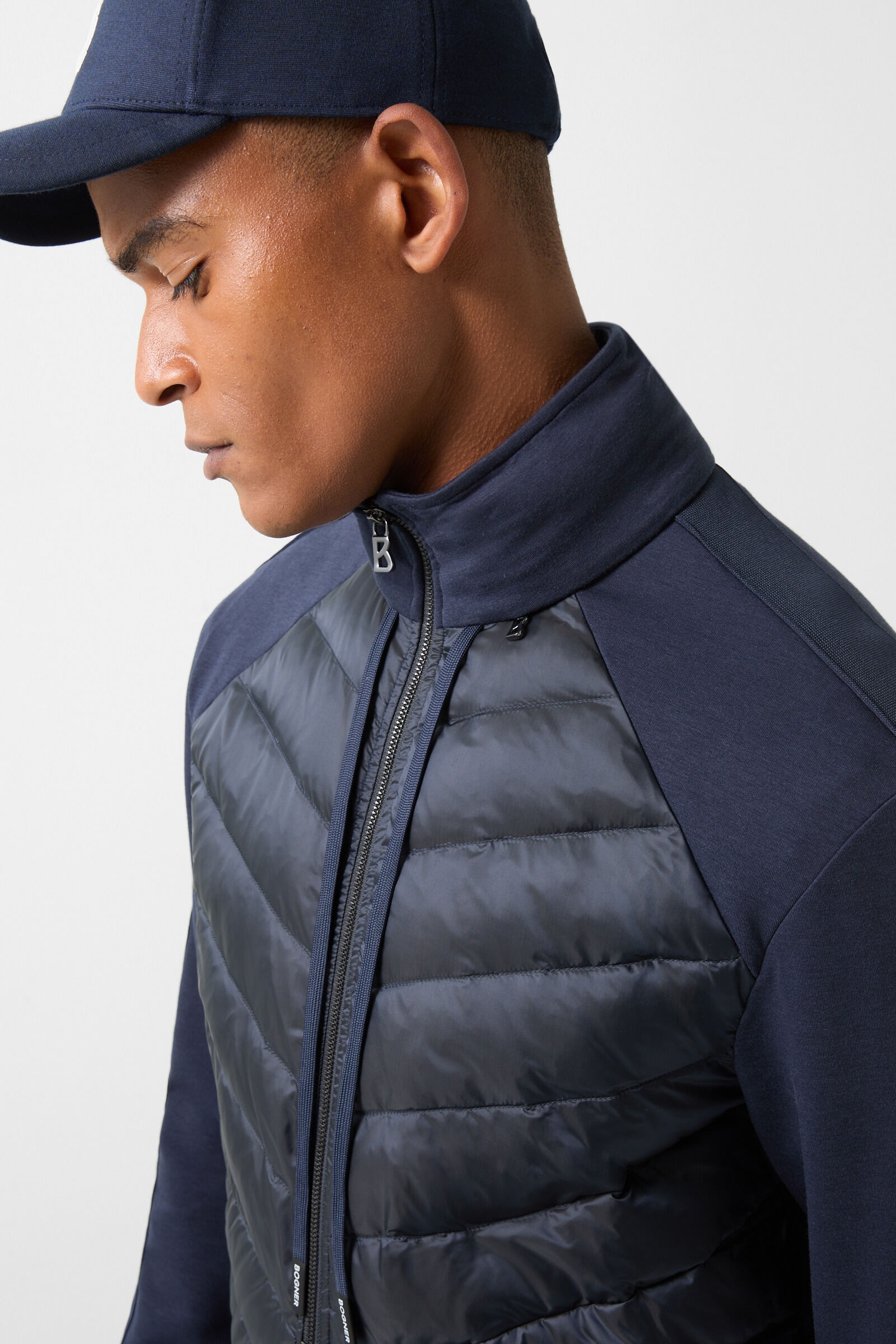 Baker Down sweatshirt jacket in Navy blue - 5