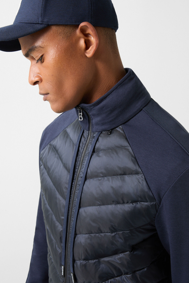 Baker Down sweatshirt jacket in Navy blue 5