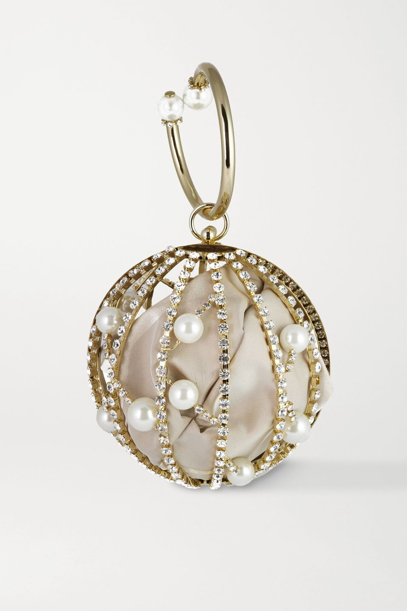 Rosantica Chloe embellished gold-tone tote outlook