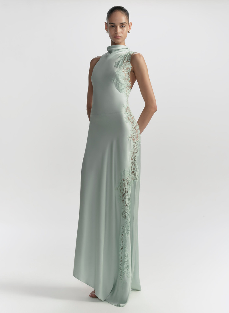 A.L.C. Josephine Satin and Lace Maxi Dress outlook