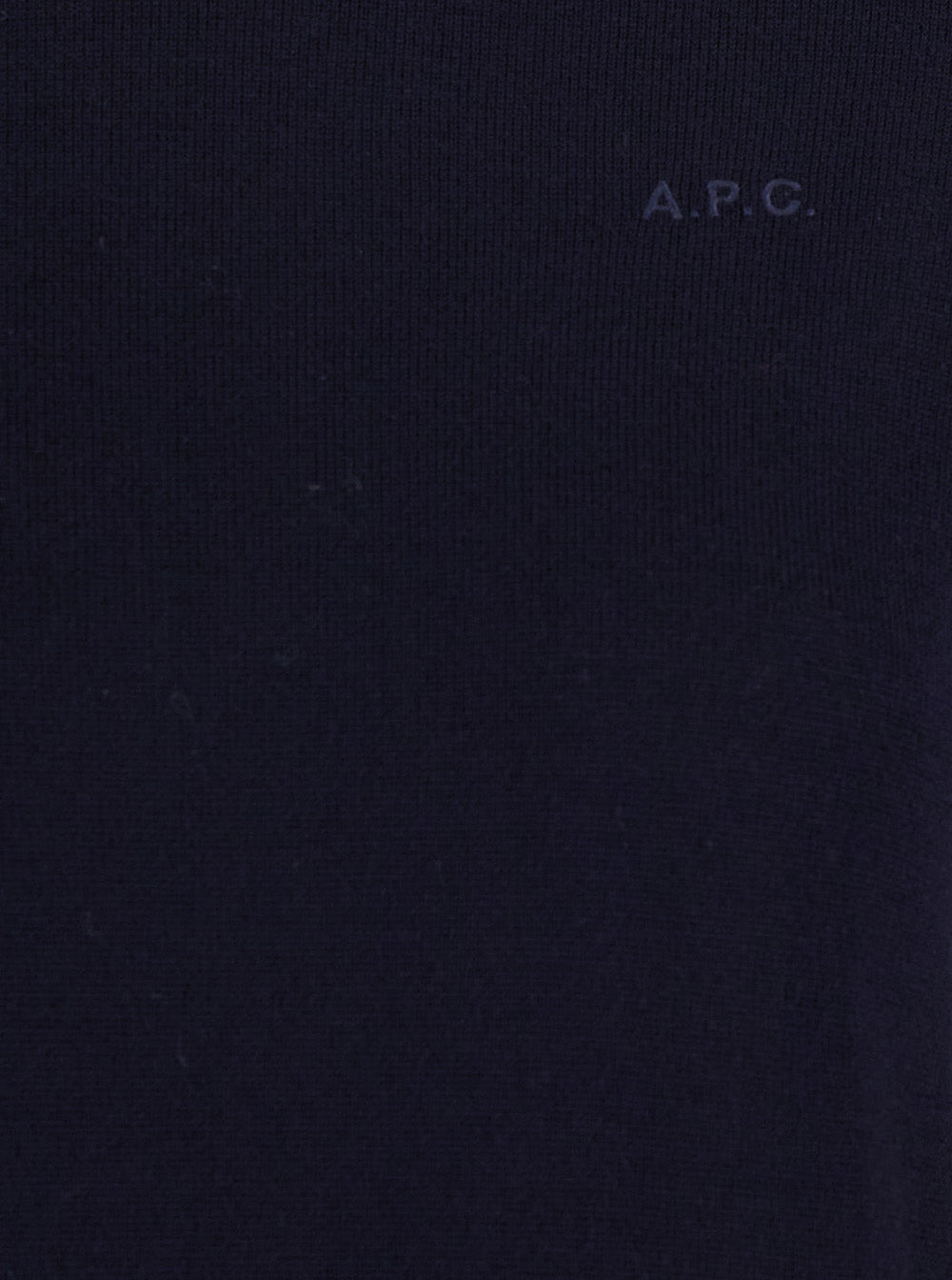 A.P.C. Women Blue High Neck Sweater With Logo Embroidery In Wool Woman - 3