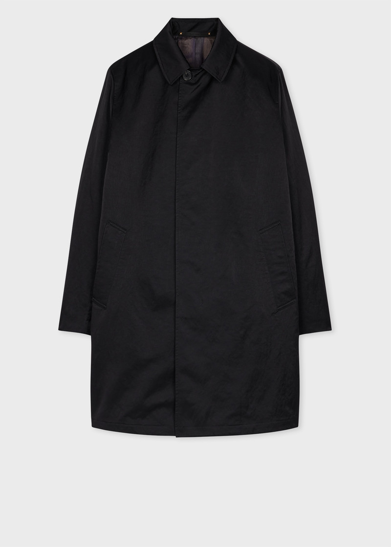 Black Recycled Nylon-Blend Mac 1