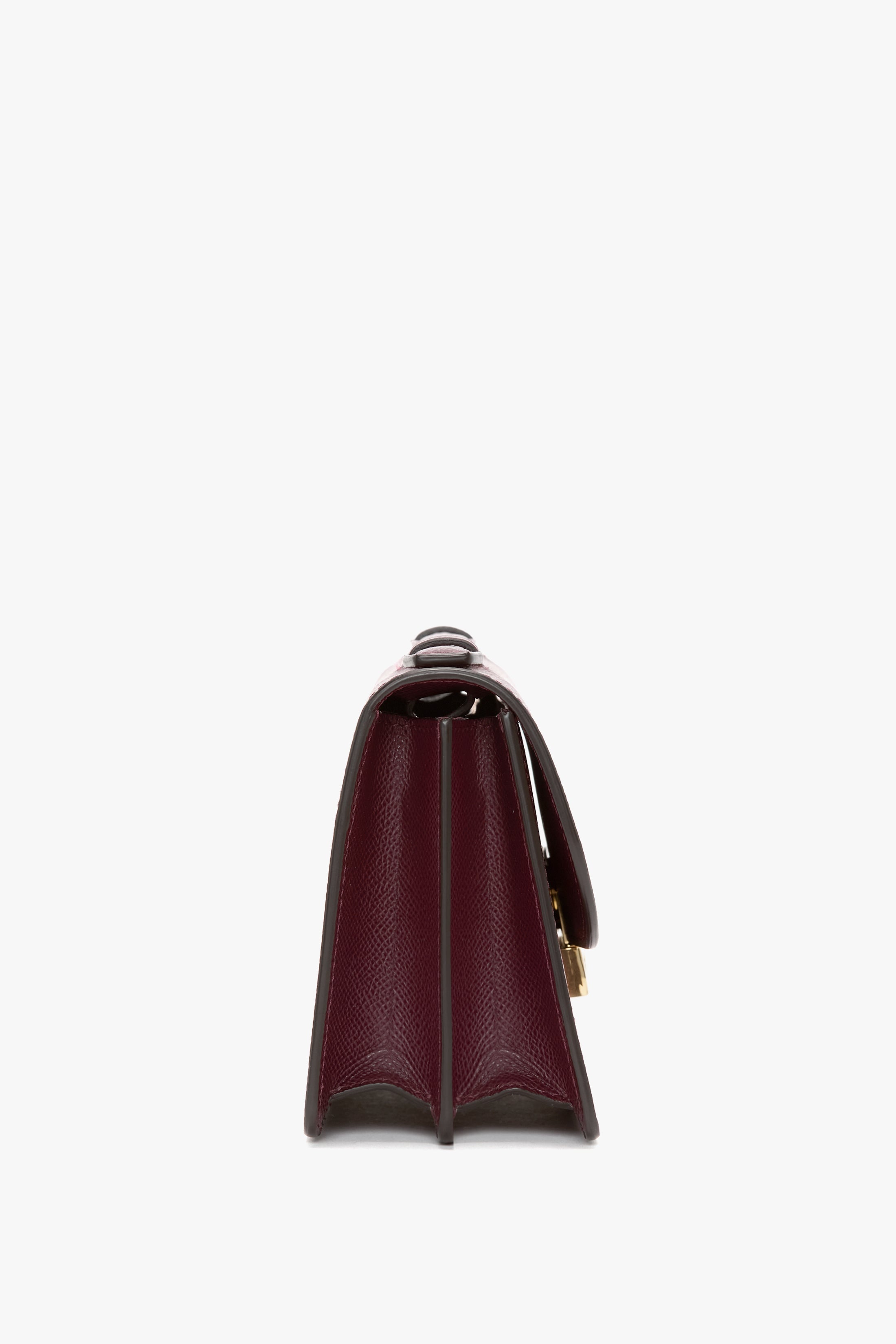 Mini Dorian Bag In Burgundy Grained Leather - 5