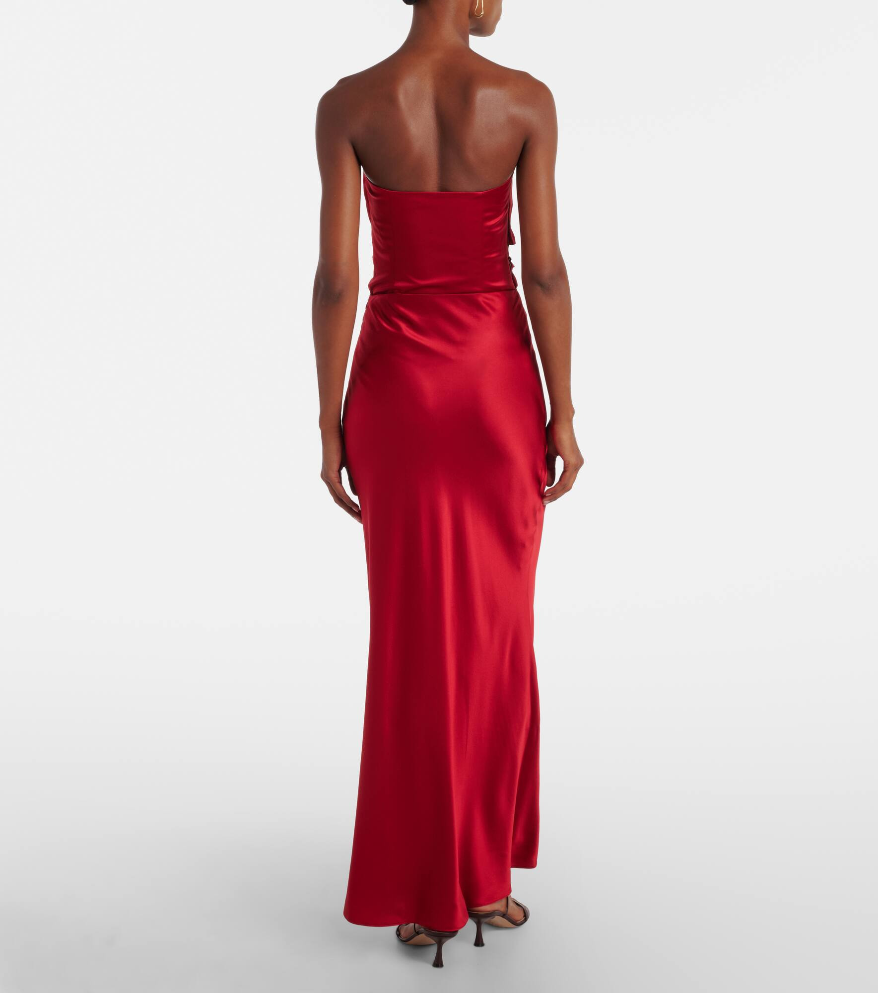 Silk charmeuse maxi skirt - 3