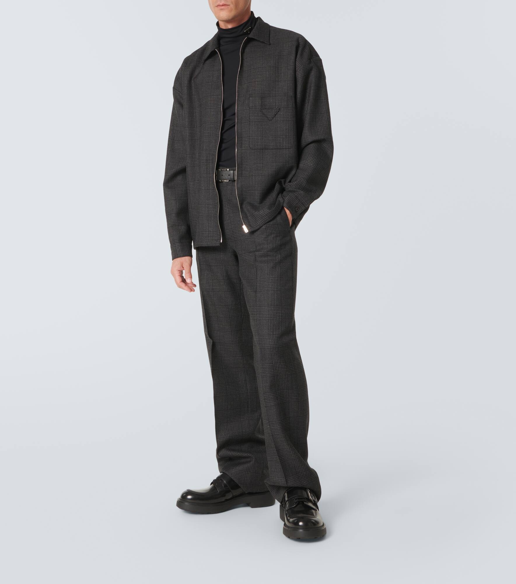 Prince of Wales cropped virgin wool pants - 2