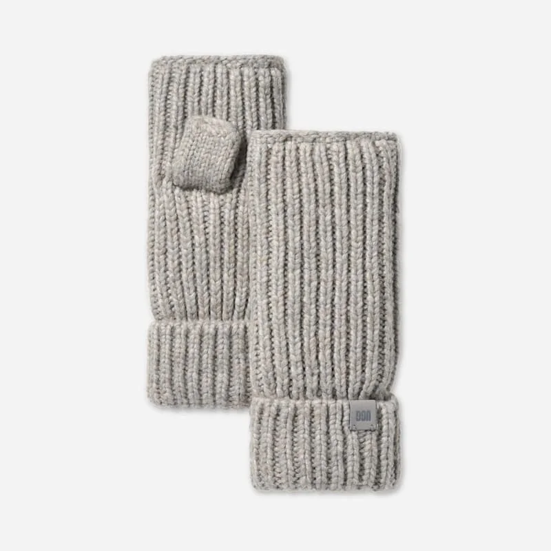 ® Women's Chunky Rib Fingerless Glove in Cobble - 1