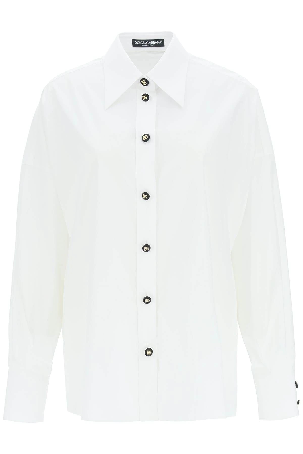 POPLIN AND CHIFFON SHIRT - 1