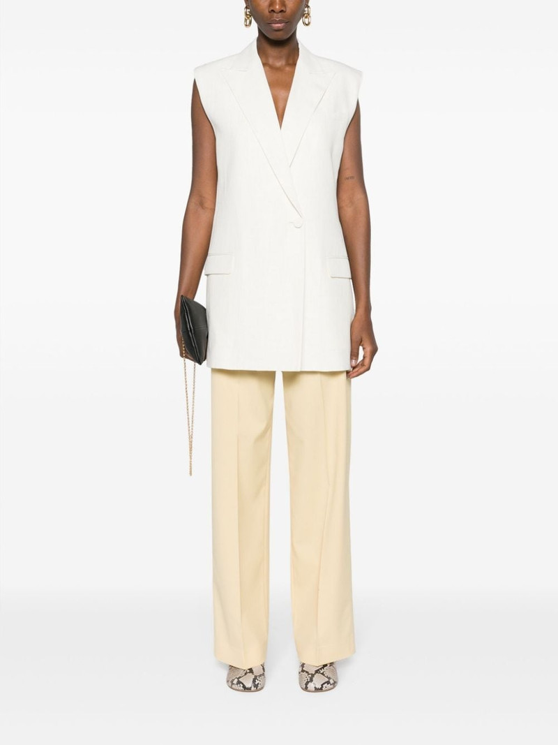 FABIANA FILIPPI single-breasted linen-blend gilet outlook