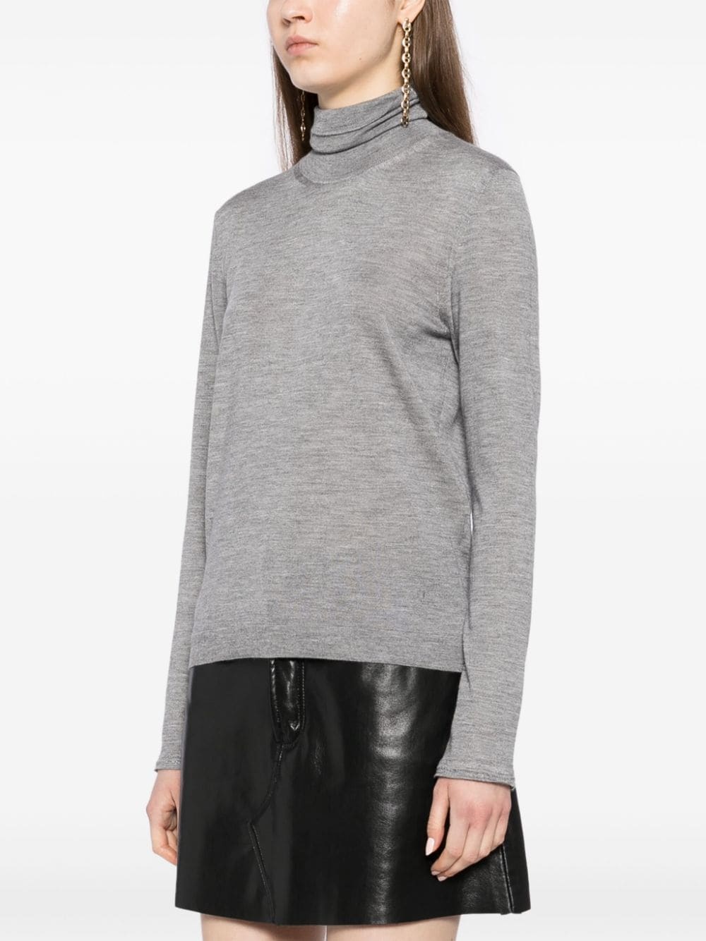 turtleneck knitted top - 3