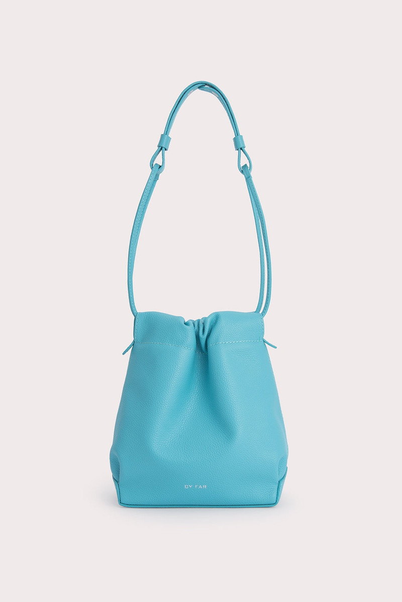 BY FAR Mons Aquamarine Small Grain Calf Leather outlook