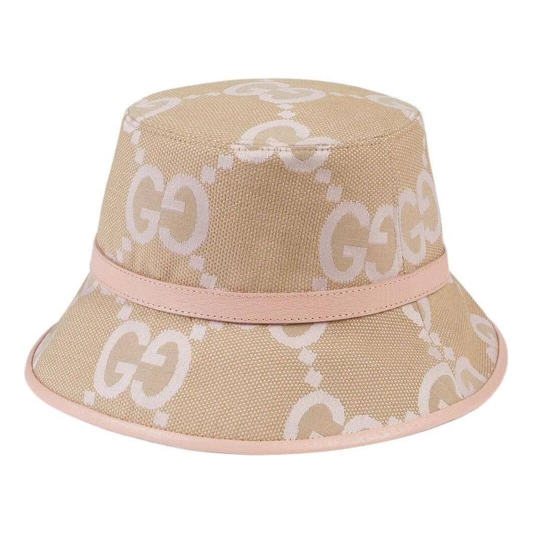 (WMNS) Gucci Jumbo GG Bucket Hat 'Beige Light Pink' 730336-3HAPT-8872 - 1