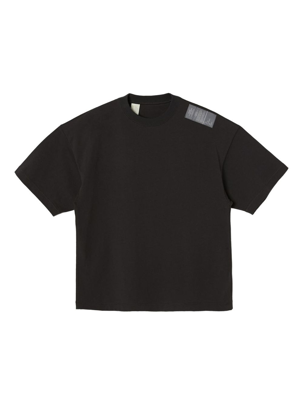 label-detail short-sleeve T-shirt - 1