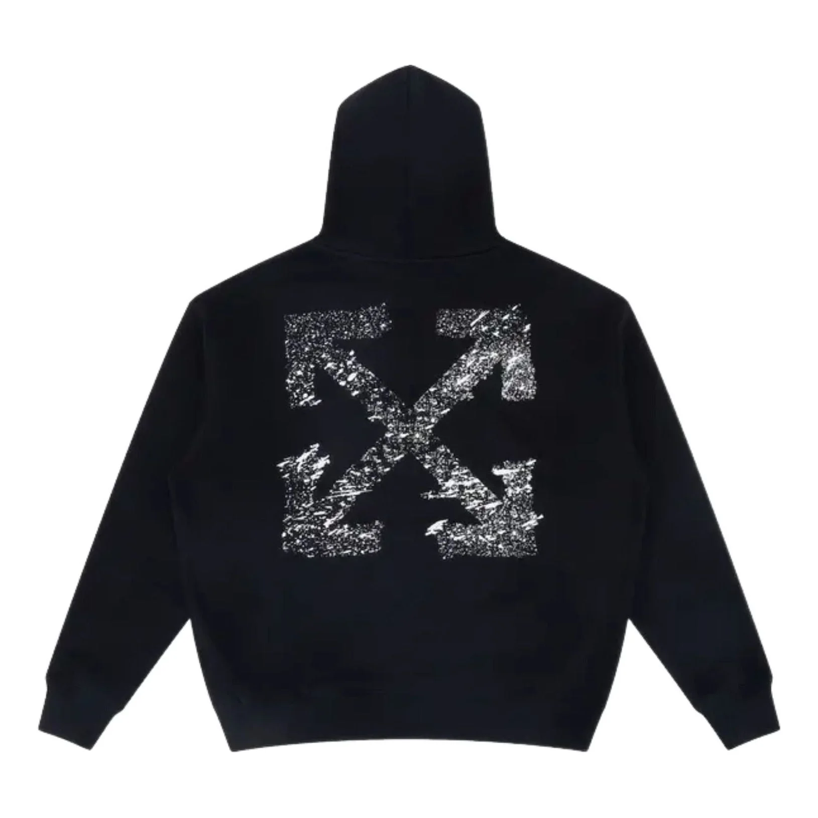 Off-White Paint Splatter Arrow Diag French Terry Hoodie 'Black' 44OWOS26K062-001 - 1