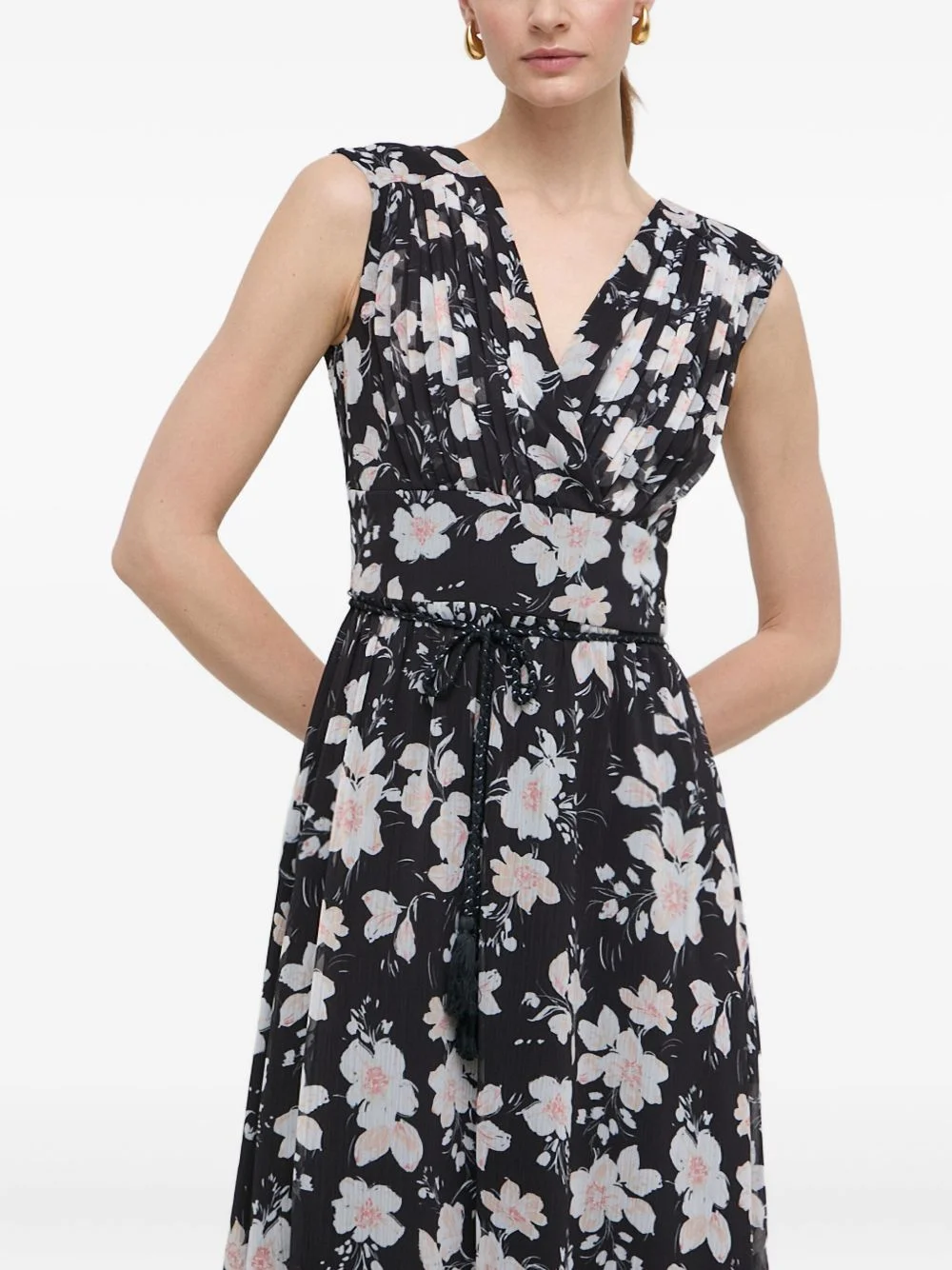 floral tie dress - 1