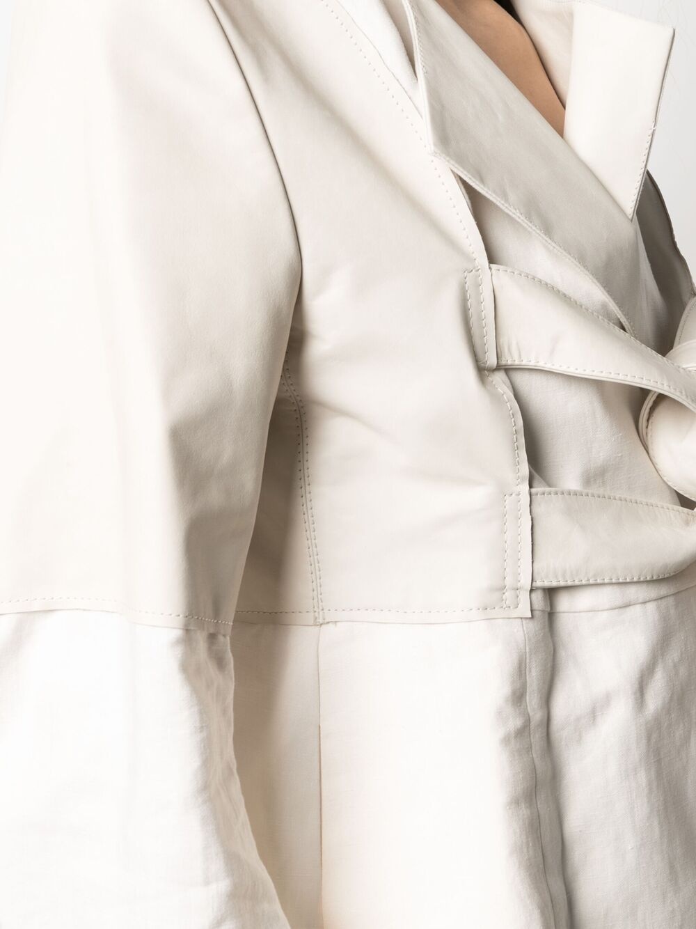 tie-front wrap blazer - 5