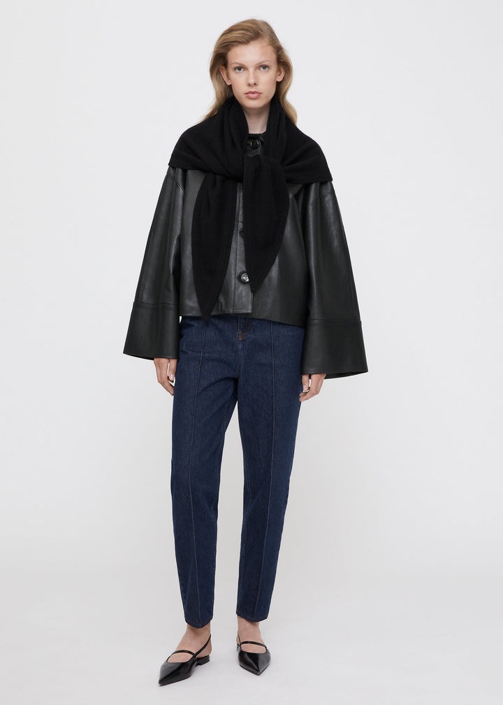 Triangle cashmere scarf black - 2