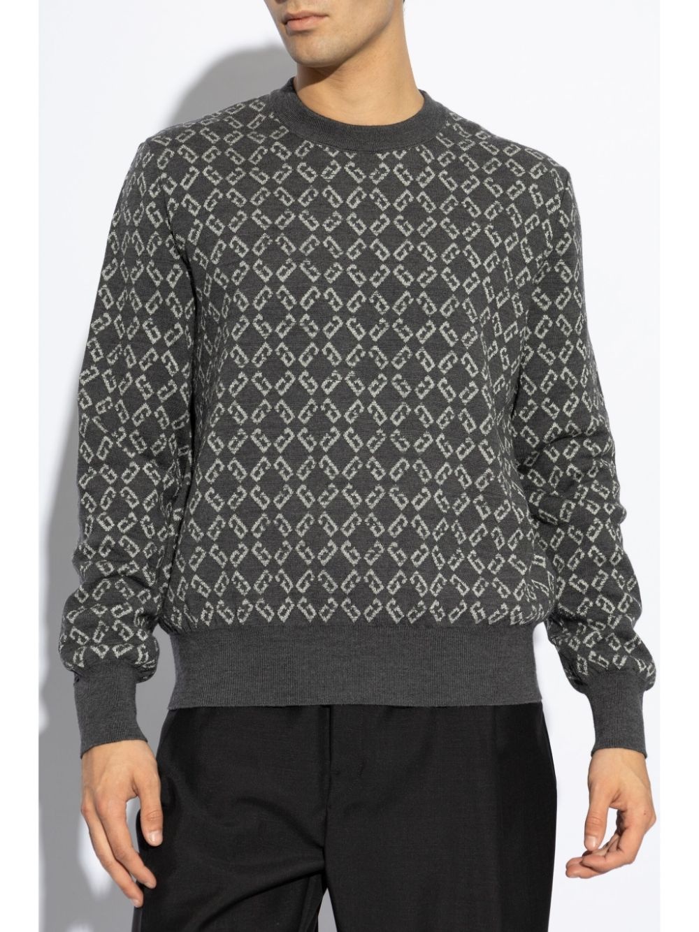 monogram-jacquard jumper - 3
