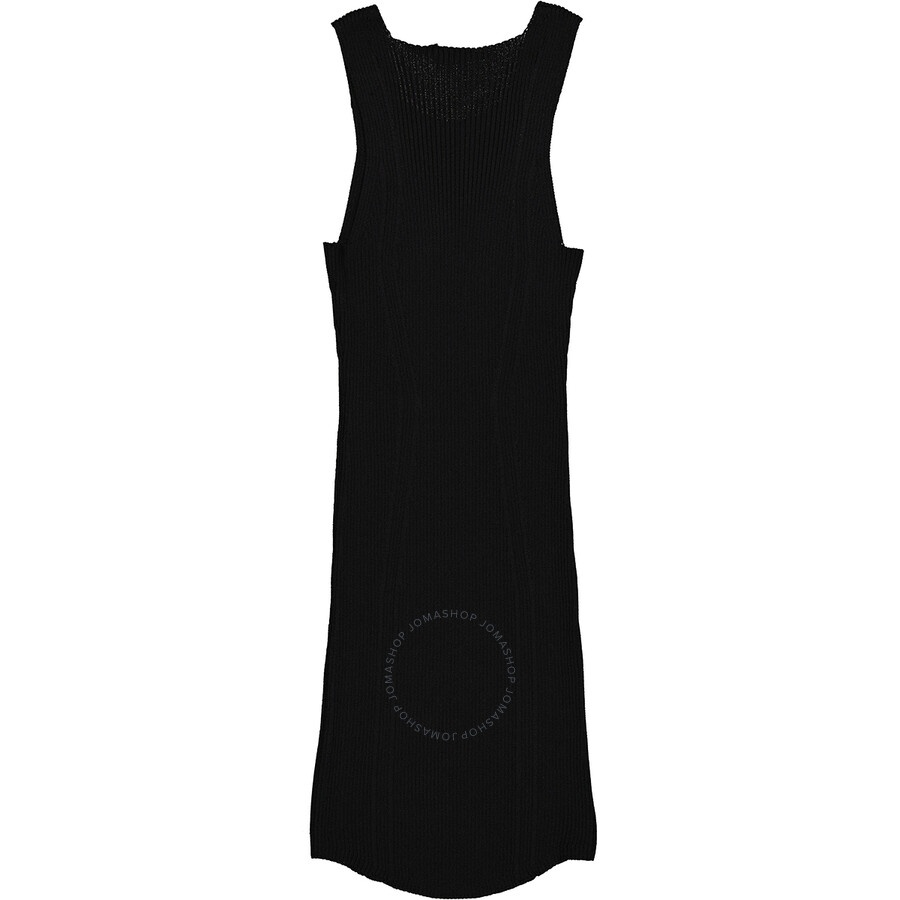 Balmain Ladies Black Crystal Embellished Ribbed Body-con  Minidress - 7