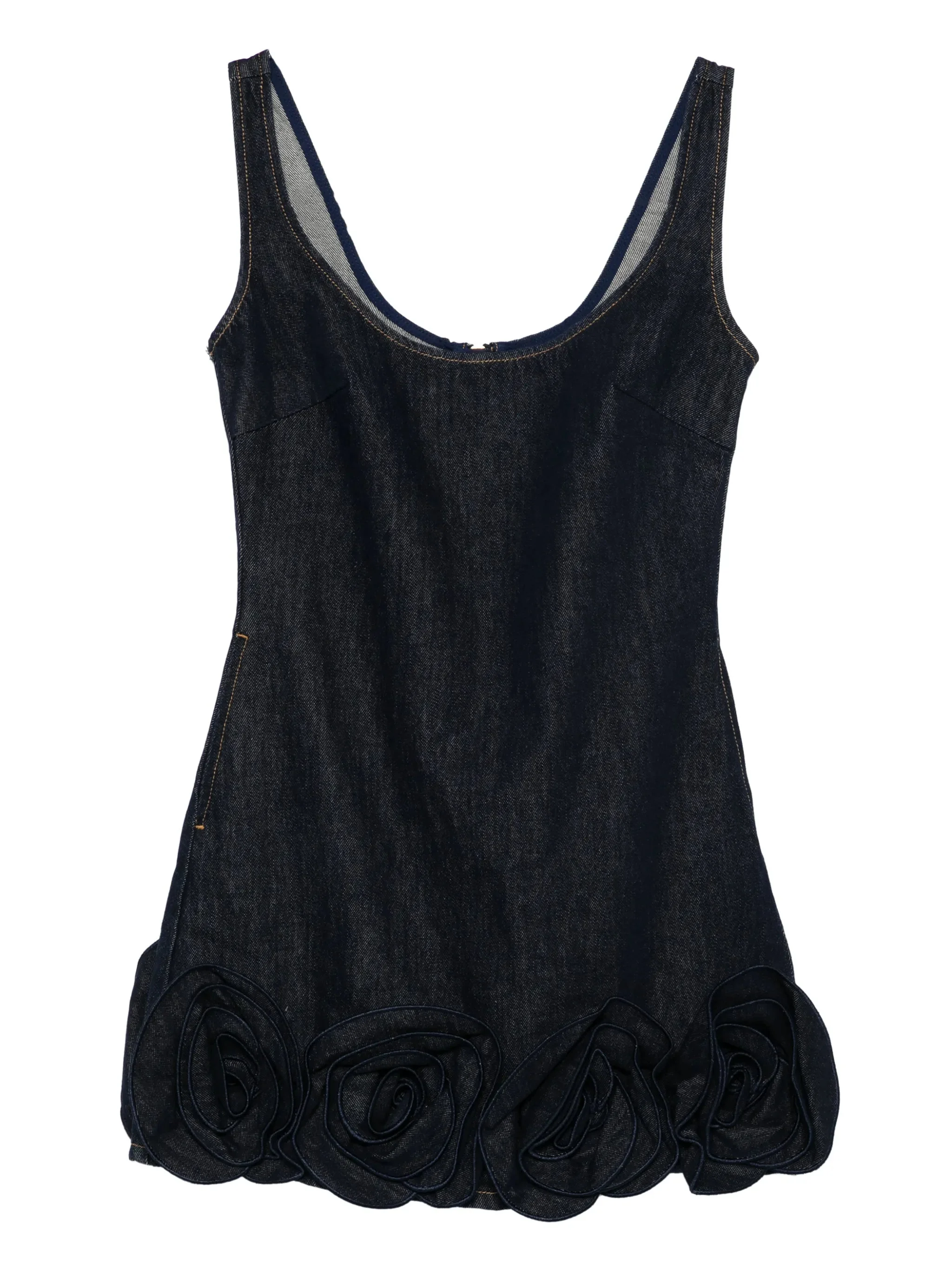 floral-appliqué mini dress - 1