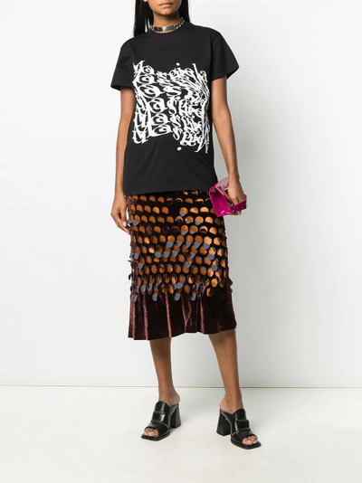 Maison Margiela high-waist cut-out midi skirt outlook