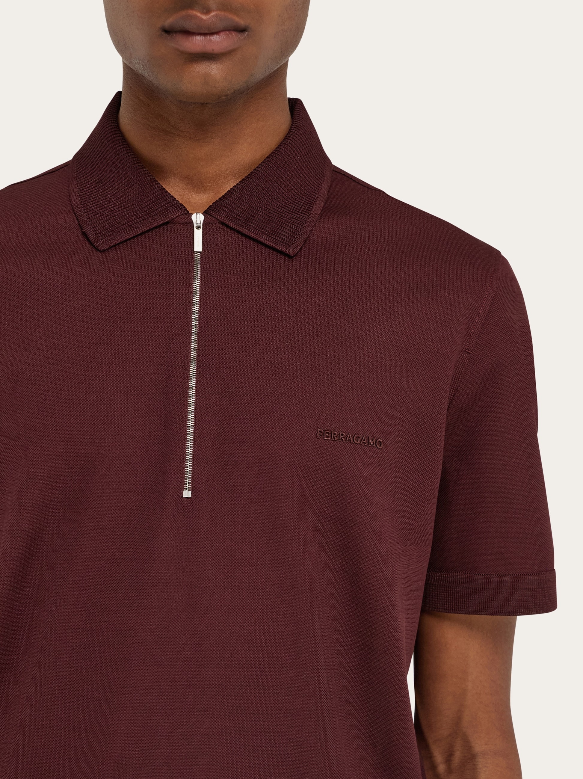 Polo shirt with zip collar - 4
