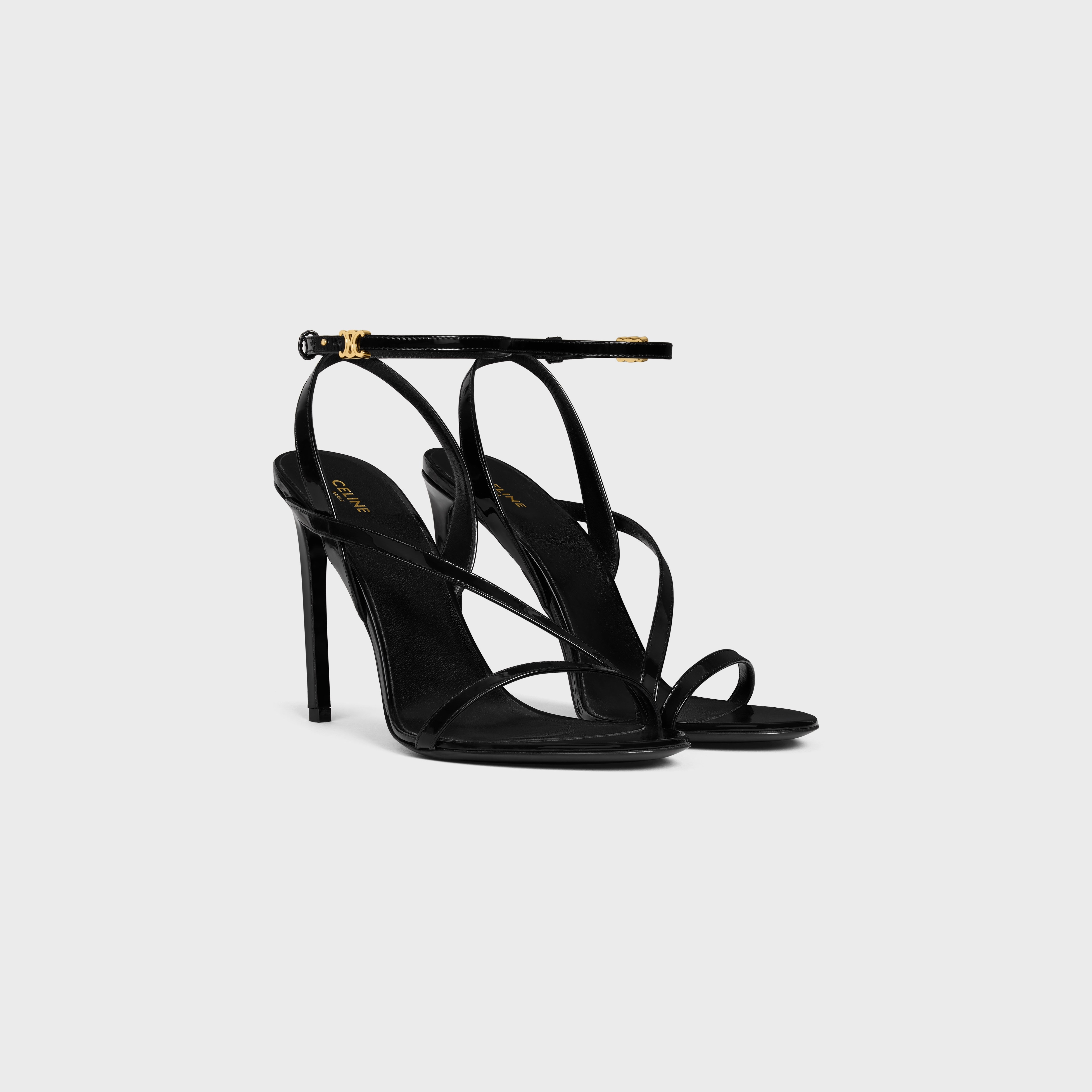 CELINE AVA TRIOMPHE STILETTO SANDAL IN PATENT CALFSKIN - 2