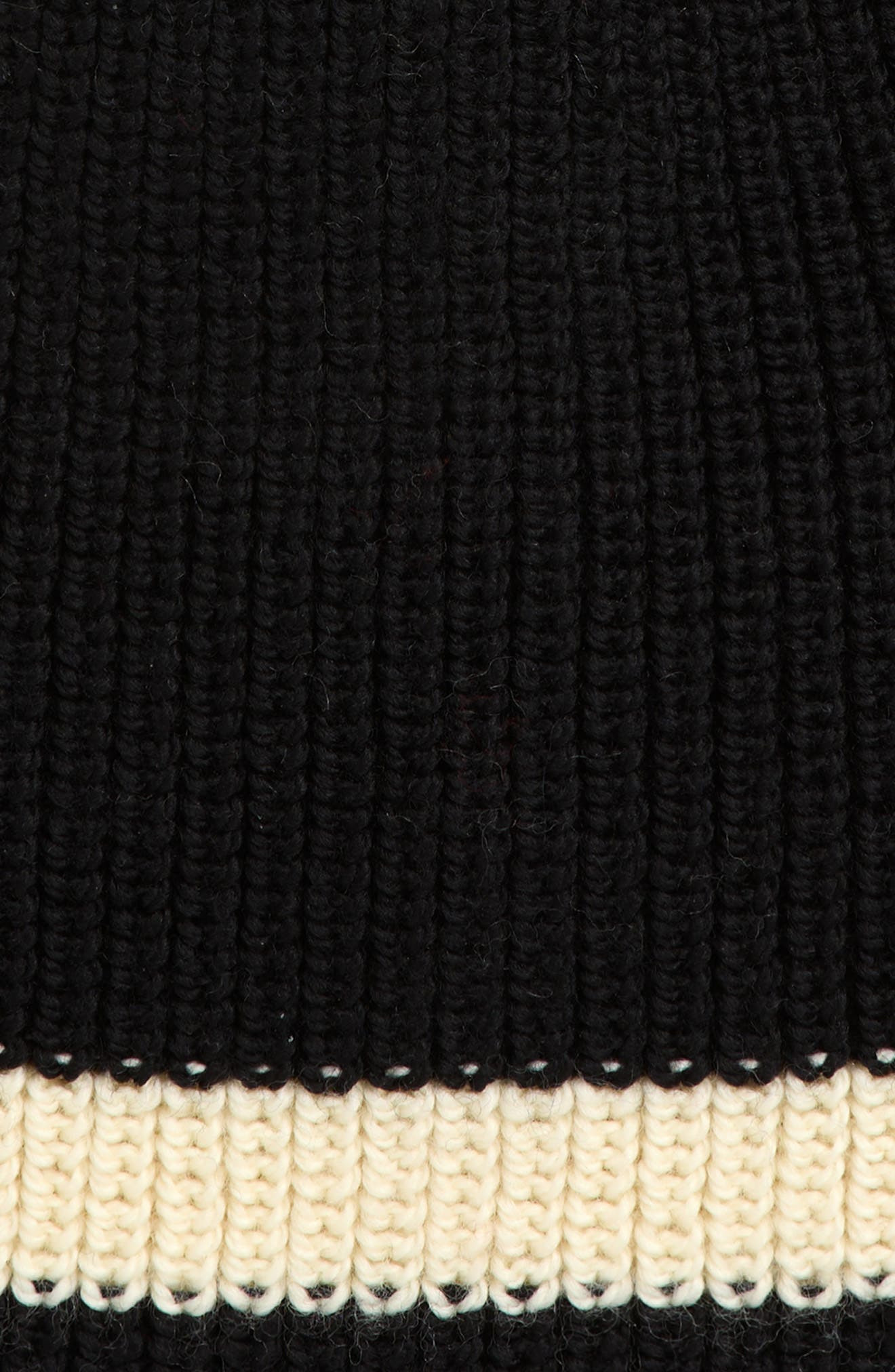 Bode Stripe Merino Wool Pom Beanie in Black at Nordstrom - 2