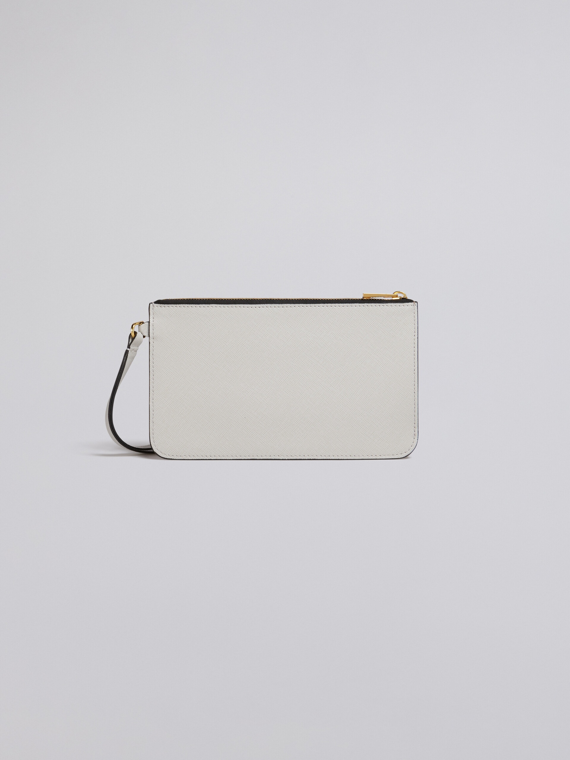 SAFFIANO LEATHER TRI-COLOURED FLAT MOBILE POUCH - 3