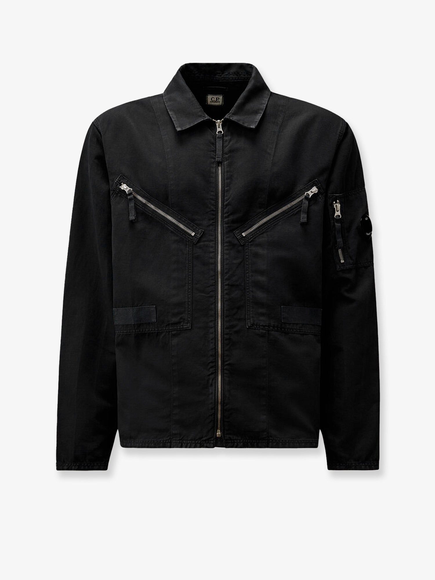 C.P.COMPANY - C.P.Company Cotton And Linen Shirt With Zip Closure - 3