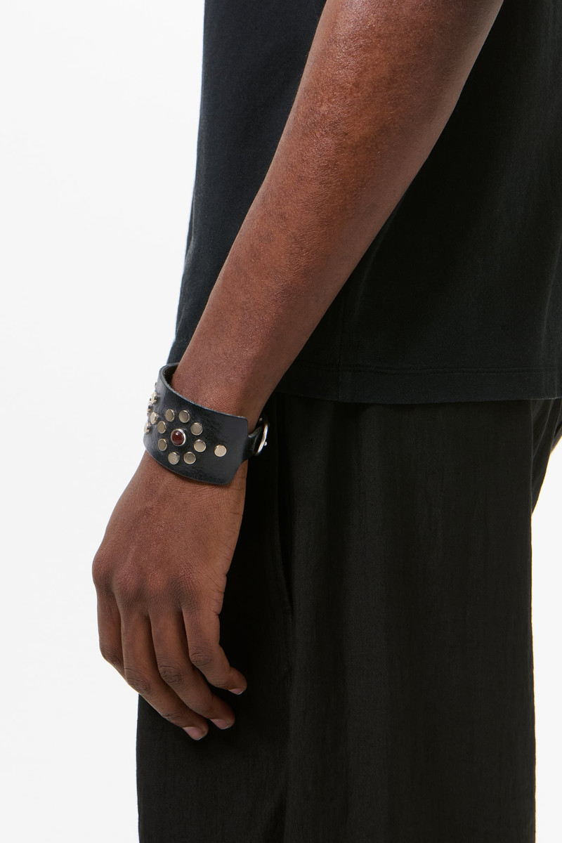 Blossom Bracelet Flecking Black Leather 5